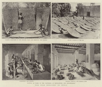 Silkeindustrien i Indien af English Photographer