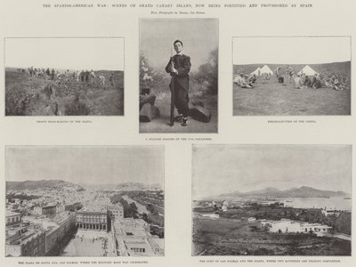 Den spansk-amerikanske krig, scener på Grand Canary Island, bliver nu befæstet og forsynet af Spanien af English Photographer