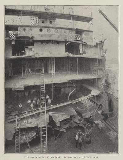 Steam-Ship Milwaukee i Dry Dock på Tyne af English Photographer