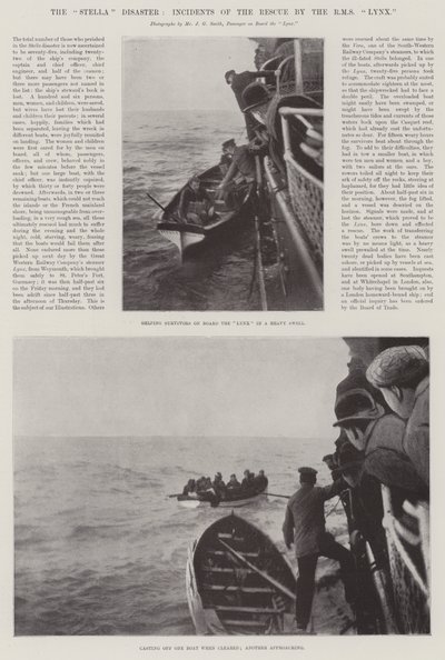 Stella-katastrofen, Incidents of the Rescue af RMS Lynx af English Photographer