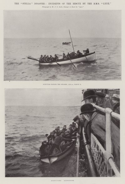 Stella-katastrofen, Incidents of the Rescue af RMS Lynx af English Photographer