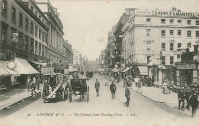 The Strand fra Charing Cross, London af English Photographer