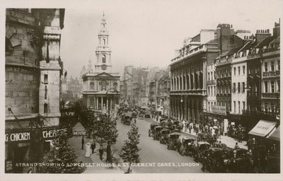 The Strand, med Somerset House og St Clement Danes, London af English Photographer
