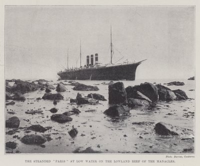 The Stranded Paris at Low Water på Lowland Reef of the Manacles af English Photographer