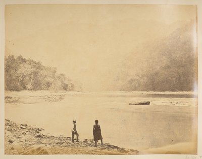 Teestaen på Bheerkotee.  Udsigt over Darjeeling. 1870