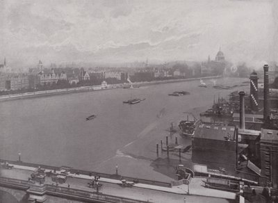 Themsen og den østlige del af Victoria Embankment af English Photographer