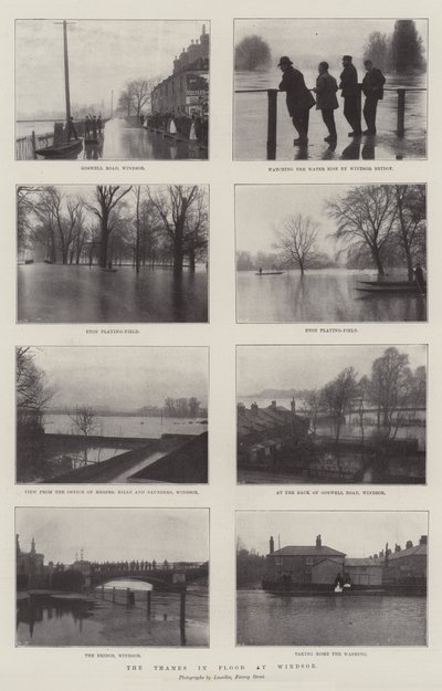 Themsen i oversvømmelse ved Windsor af English Photographer