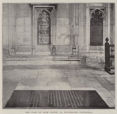 Jane Austens grav i Winchester Cathedral af English Photographer