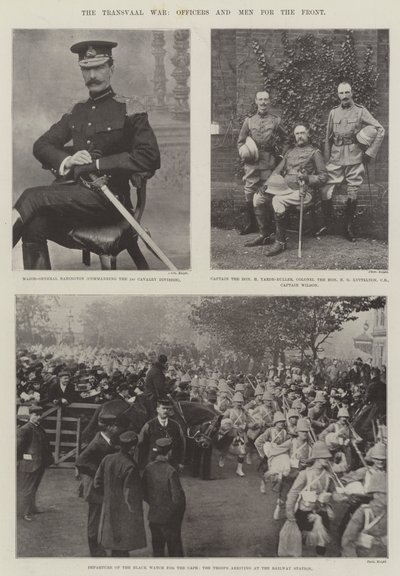 Transvaalkrigen, officerer og mænd til fronten af English Photographer