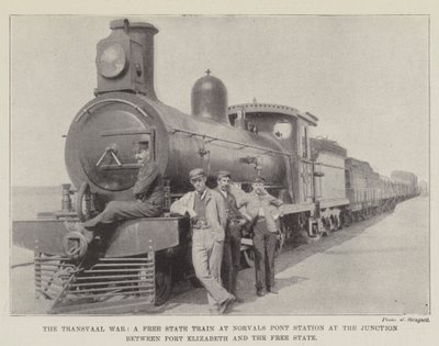 Transvaal-krigen, et fristatstog ved Norvals Pont Station ved krydset mellem Port Elizabeth og Free State af English Photographer