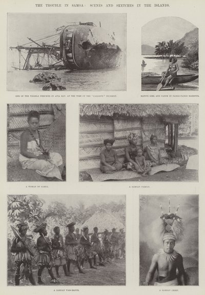 Problemerne i Samoa, scener og skitser på øerne af English Photographer