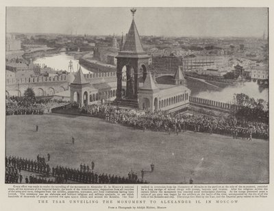 Zaren afslører monumentet til Alexander II i Moskva af English Photographer