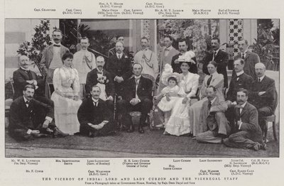 Indiens vicekonge, Lord og Lady Curzon og Vigeregal-staben af English Photographer