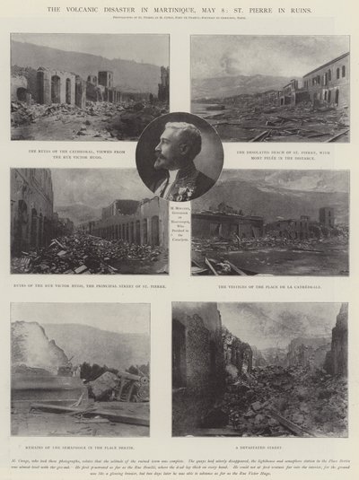 Den vulkanske katastrofe på Martinique, 8. maj, St. Pierre i ruiner af English Photographer