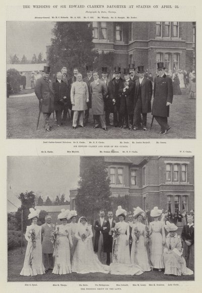 Sir Edward Clarkes datters bryllup i Staines den 22. april af English Photographer