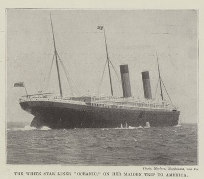 The White Star Liner Oceanic, på sin jomfrurejse til Amerika af English Photographer