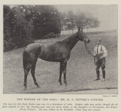 Vinderen af Oaks, Mr R S Sieviers Scepter af English Photographer