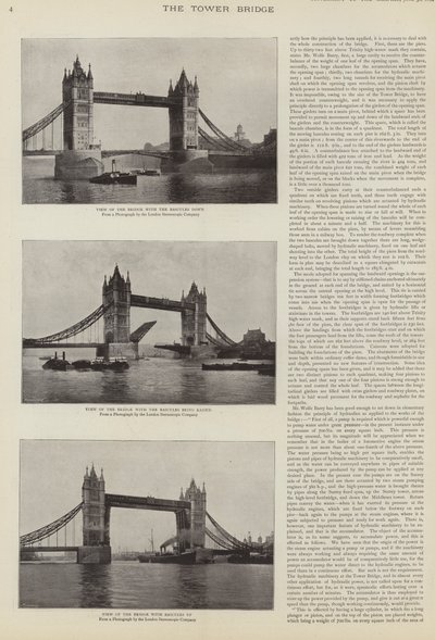 Opførelsen af Tower Bridge, London af English Photographer