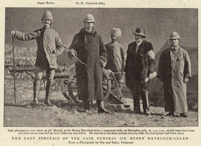 Det sidste portræt af den afdøde general Sir Henry Havelock-Allan af English Photographer