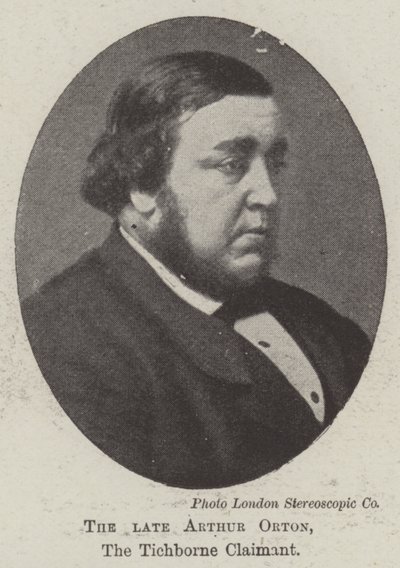 Den afdøde Arthur Orton, Tichborne-fordringshaveren af English Photographer