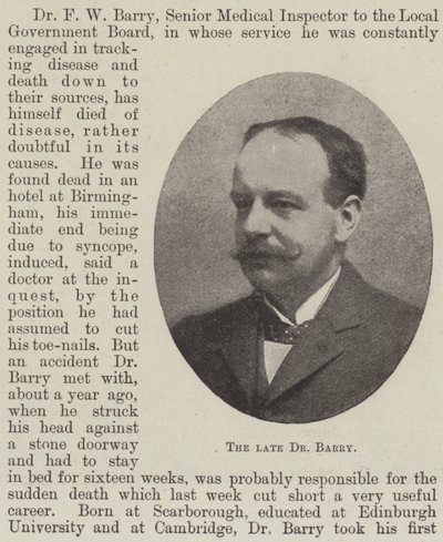 Afdøde Dr. Barry af English Photographer