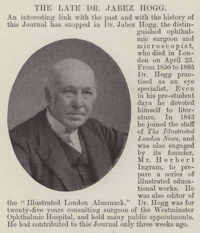 Den afdøde Dr. Jabez Hogg af English Photographer