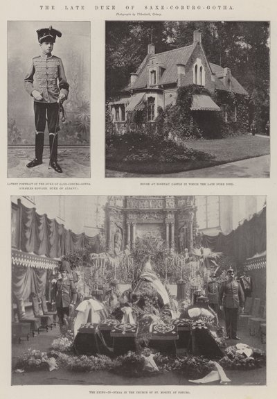 Den afdøde hertug af Sachsen-Coburg-Gotha af English Photographer