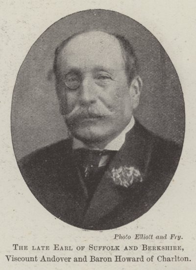 Den afdøde jarl af Suffolk og Berkshire, viscount Andover og baron Howard af Charlton af English Photographer