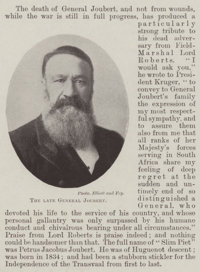 Afdøde general Joubert af English Photographer