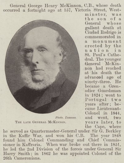 Den afdøde general McKinnon af English Photographer