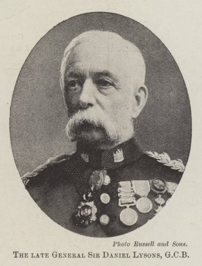 Den afdøde general Sir Daniel Lysons, GCB af English Photographer