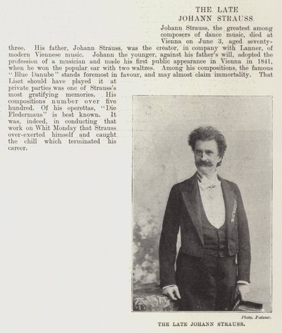 Afdøde Johann Strauss af English Photographer