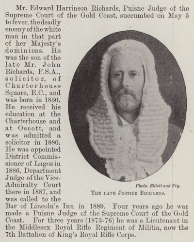 Den afdøde Justice Richards af English Photographer