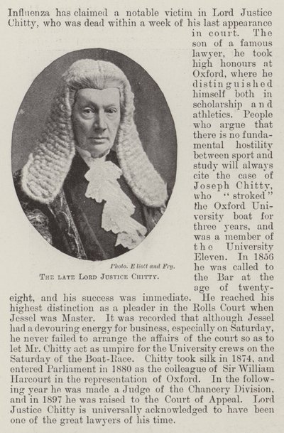 Den afdøde Lord Justice Chitty af English Photographer