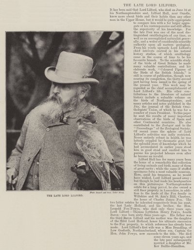 Den afdøde Lord Lilford af English Photographer