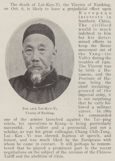 den afdøde l UI-kun-Y i, vicekonge i Nanking af English Photographer