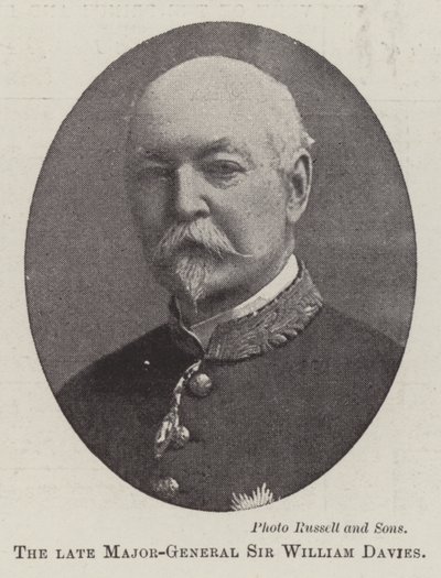 Den afdøde generalmajor Sir William Davies af English Photographer