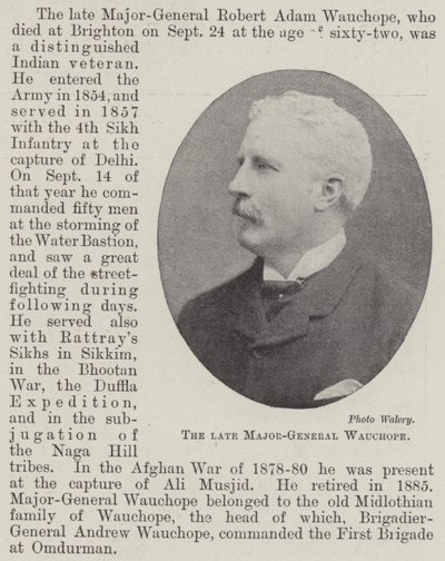 Afdøde generalmajor Wauchope af English Photographer
