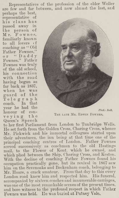 Den afdøde hr. Edwin Fownes af English Photographer