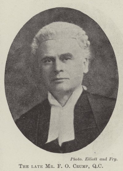 Den afdøde hr. F O Crump, QC af English Photographer