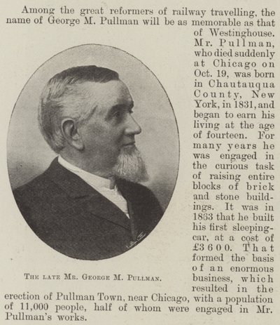 Den afdøde hr. George M Pullman af English Photographer