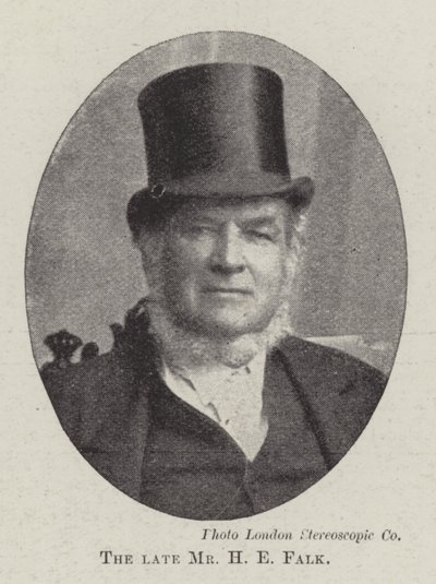 Afdøde hr. H E Falk af English Photographer
