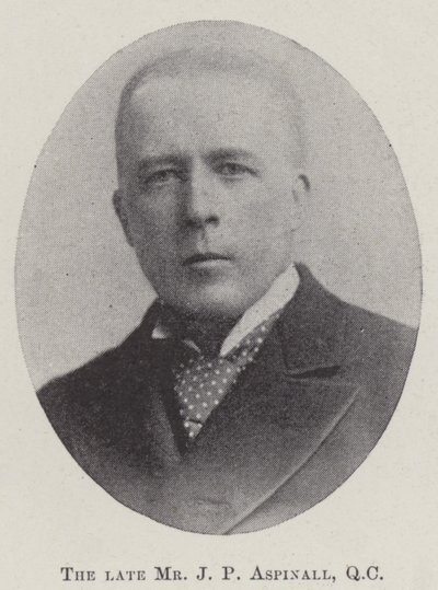 Den afdøde hr. J P Aspinall, QC af English Photographer