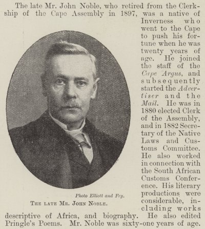 Den afdøde hr. John Noble af English Photographer
