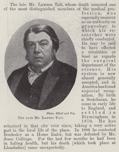 Den afdøde Mr Lawson Tait af English Photographer