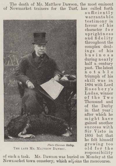 Afdøde hr. Matthew Dawson af English Photographer