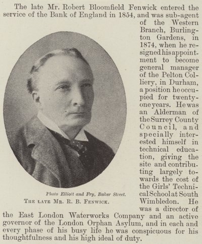 Afdøde hr. RB Fenwick af English Photographer
