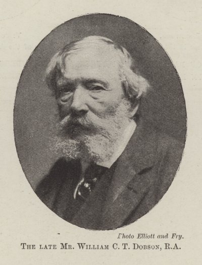 Den afdøde Mr William C T Dobson, RA af English Photographer