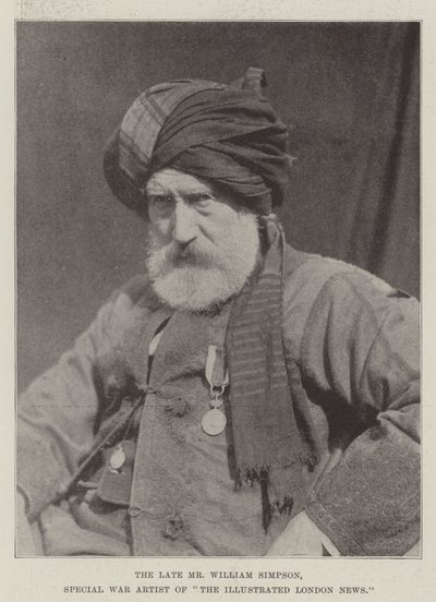 Den afdøde Mr William Simpson, Special War Artist of The Illustrated London News af English Photographer