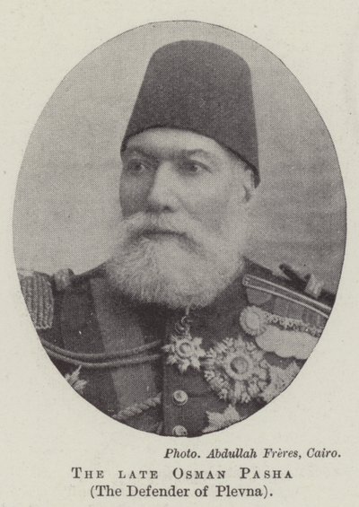 Den afdøde Osman Pasha, Plevnas forsvarer af English Photographer